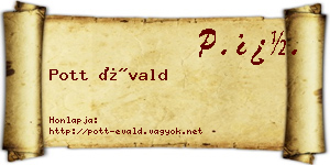 Pott Évald névjegykártya
